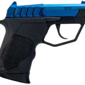 Taurus 1-22TUC13BL 22TUC  Micro-Compact Frame 22 LR 9+1 2.50" Polished Blue PVD Steel Tip-Up Barrel, Blue PVD Serrated Stainless Steel Slide, Black Polymer Frame, Black Polymer Grip