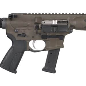 LWRC ICP9PBC8SBA3 IC-9  9mm Luger 8.50" 33+1 Black Nitride Threaded Barrel, Patriot Brown Anodized Aluminum Picatinny Rail Receiver, SB Tactical SBA3 Brace, LWRC Ultra Combat Grip, Ambidextrous