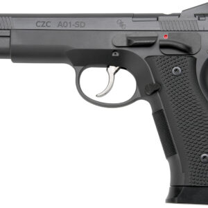 Cz Custom Shop 96333 A01-SD 9mm Luger 19+1 5" Match Grade Bull Barrel, Black Optic Cut/Serrated Steel Slide, Black Polycoat Steel Frame w/Beavertail, Black G10 Grip, Short Dustcover