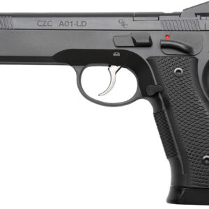 Cz Custom Shop 96336 A01-LD 9mm Luger 19+1 5" Match Grade Bull Barrel, Black Optic Cut/Serrated Steel Slide, Black Polycoat Steel Frame w/Beavertail, Black G10 Grip, Long Dustcover