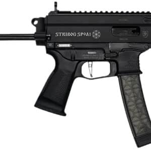 Grand Power 850003223131 SP9A1 Stribog 9mm Luger 30+1 8" Black Threaded Barrel, M-LOK Handguard, Black Aluminum Picatinny Rail Receiver, Black PDW Tailhook Brace, Black Polymer Grip, Thread Protector