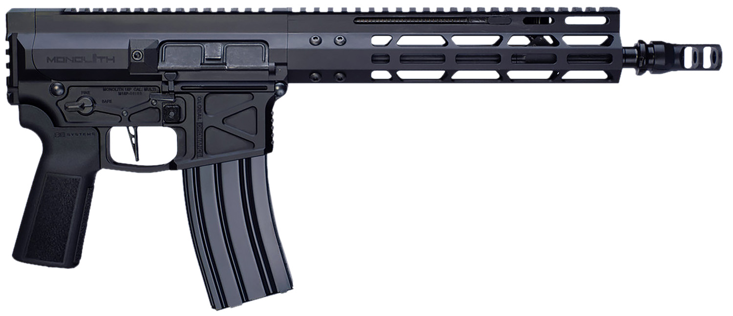 Global Ordnance LLC 197892003230 Monolith 15P 5.56x45mm NATO 30+1 12.50" Black Mono Barrel, M-LOK Handguard, Black Aluminum Picatinny Rail Receiver, Rear Picatinny Rail, B5 P-Grip 23 Grip
