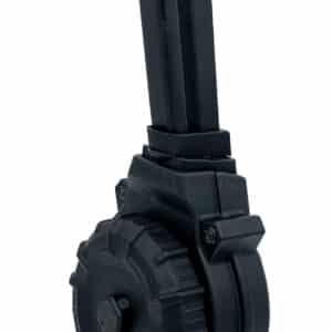 ProMag DRMA56 50rds Drum 9mm Fits Browning Hi-Power Black Polymer