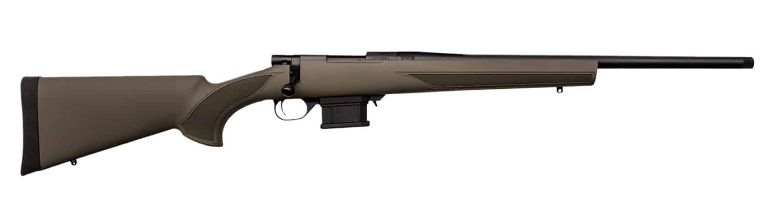 Howa HMA6ARCGHBY 1500 Mini Action Youth 6mm ARC 20" Black Heavy Threaded Barrel, Black Drilled & Tapped Steel Receiver, Fixed HTI Green Synthetic Stock