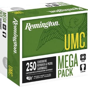 Remington Ammunition 23721 UMC Mega Pack 380ACP 95gr Full Metal Jacket 250 Per Box/4 Case