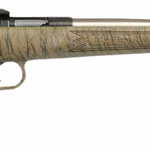 Crickett KSA2443 Gen2 Youth 22 LR 1rd 16.13" Stainless Single Shot Barrel, Stainless Steel Receiver, Tan w/Black Webbing Fixed Synthetic Stock