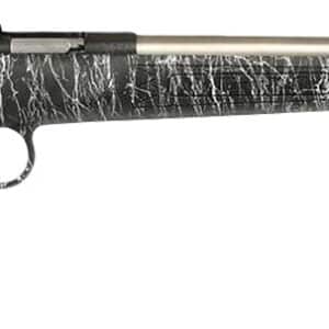 Crickett KSA2444 Gen2 Youth 22 LR 1rd 16.13" Stainless Single Shot Barrel, Stainless Steel Receiver, Black w/White Webbing Fixed Synthetic Stock