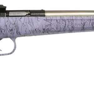 Crickett KSA2445 Gen2 Youth 22 LR 1rd 16.13" Stainless Single Shot Barrel, Stainless Steel Receiver, Purple w/Black Webbing Fixed Synthetic Stock