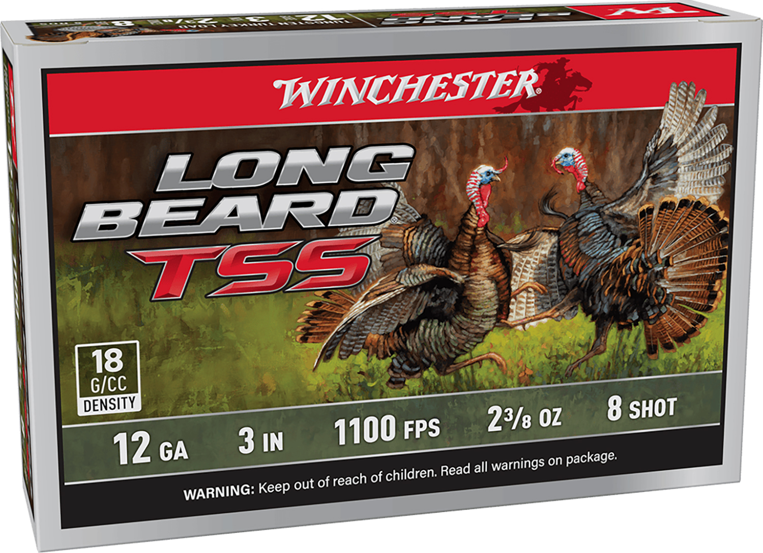 Winchester Ammo LBTSS1238 Long Beard TSS 12Gauge 3" 2 3/8oz Tungsten 8Shot 5 Per Box/10 Case