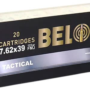 BELOM Ammo Tactical 7.62x39mm 123gr Full Metal Jacket 20 Per Box/24 Case