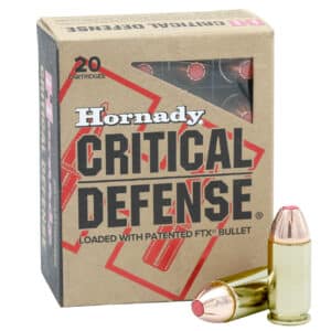 Hornady 90923 Critical Defense  45Auto+P 185gr Flex Tip eXpanding 20 Per Box/10 Case