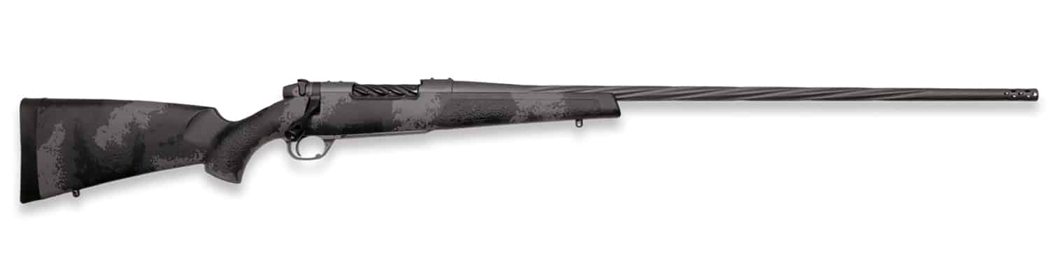 Weatherby Mark V Live Wild 25 Creedmoor 4+1 22" Carbon Gray Cerakote Fluted Threaded Barrel, Carbon Gray Cerakote Drilled & Tapped Steel Receiver Fixed Black w/Gray Accents Polymer Stock, Right Hand