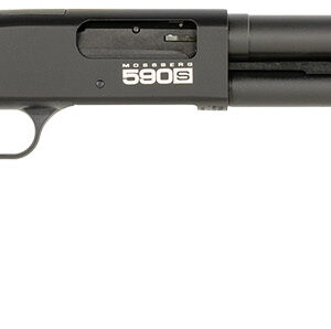 Mossberg 51608 590S Compact 12 Gauge Pump 3" 9+1 18.50" Drilled & Tapped Receiver, Synthetic Stock