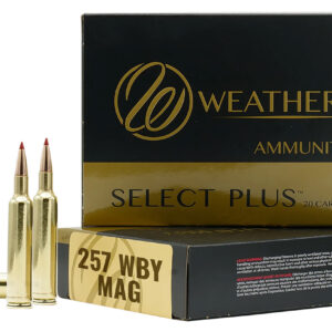Weatherby F257100SCO Select Plus 257Wthby Mag 100gr Hammer Custom 20 Per Box/10 Case