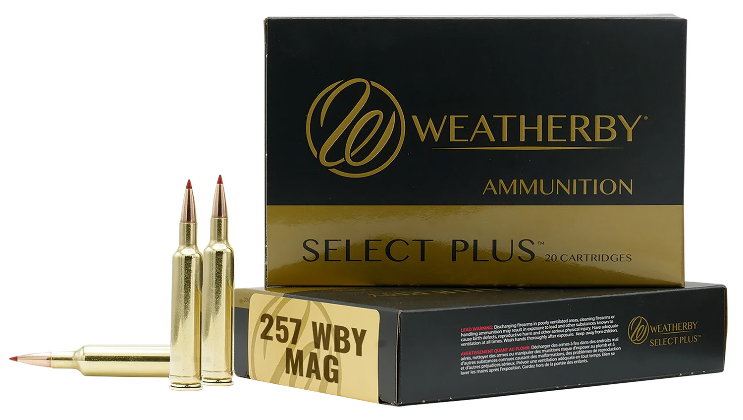 Weatherby F257100SCO Select Plus 257Wthby Mag 100gr Hammer Custom 20 Per Box/10 Case