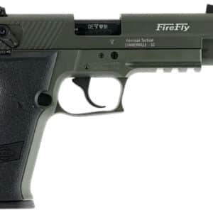 GSG GERG2213TFFGA FireFly  22 LR 13+1 4.90" Black Threaded Barrel, Green Aluminum Serrated Slide, Green Aluminum Frame w/Picatinny Rail, Textured Grip