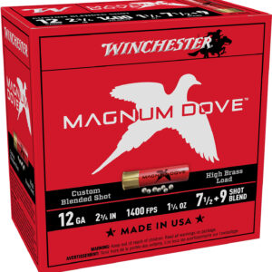 Winchester Ammo MD1279 Magnum Dove  12Gauge 2.75" 1 1/4oz 7.5/9Shot 25 Per Box/10 Case