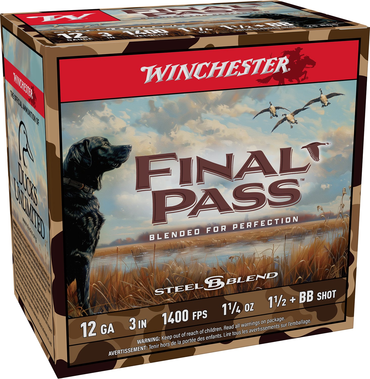 Winchester Ammo FP123BB15 Final Pass 12Gauge 3" 1 1/4oz BB/1.5Shot 25 Per Box/10 Case