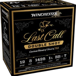 Winchester Ammo LCDS1237 Last Call Double Shot 12Gauge 3" 1 1/4oz BBSteel/7TSS Shot 25 Per Box/10 Case