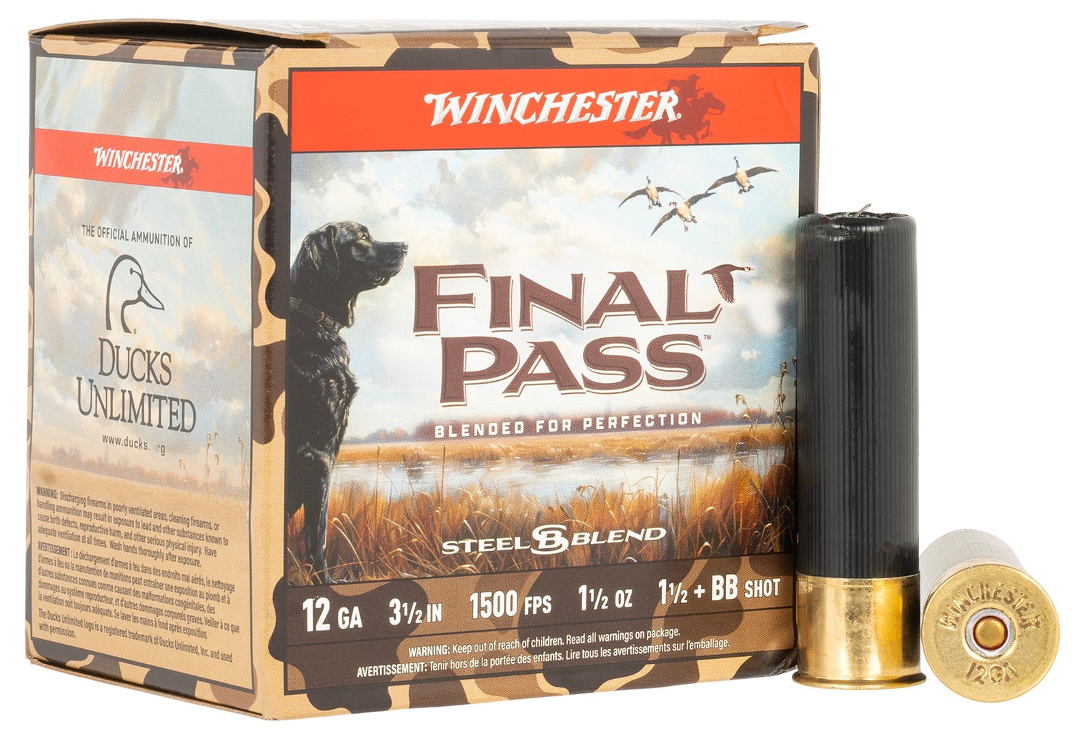 Winchester Ammo FP12LBB15 Final Pass 12Gauge 3.50" 1 1/2oz BB/1.5Shot 25 Per Box/10 Case
