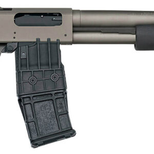 Mossberg 50219 590M 12 Gauge 10+1 18.50" Tungsten Gray Cerakote Barrel & Steel Drilled & Tapped Receiver, Magpul SGA Safety Orange Synthetic Stock