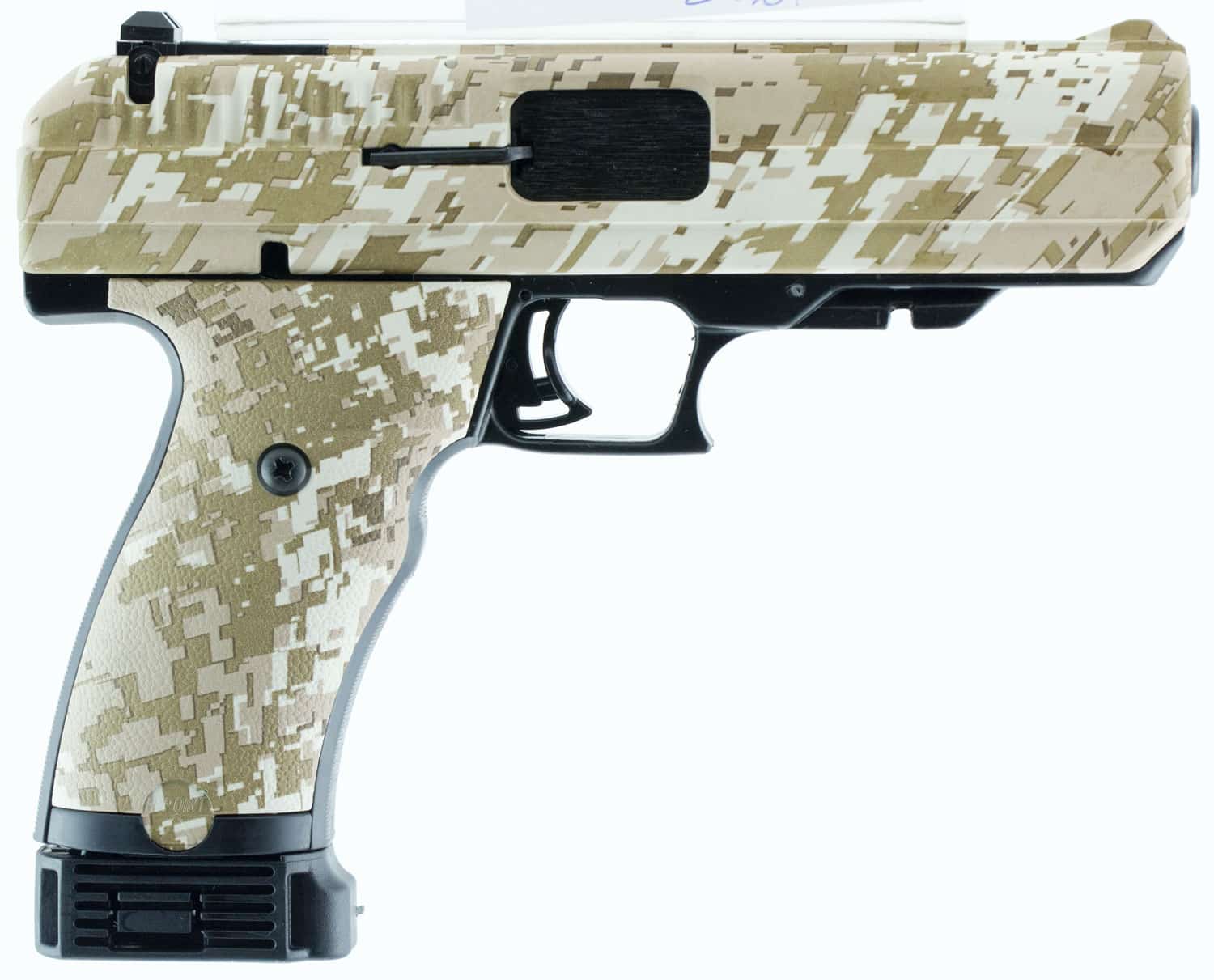 Hi-Point 34010DD JCP 40 S&W 10+1, 4.50" Black Steel Barrel, Hydro-Dipped Digital Desert Camo Serrated Steel Slide, Hydro-Dipped Digital Desert Camo Polymer Frame w/Picatinny Rail & Grip