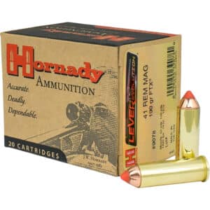 Hornady 9078 LEVERevolution  41RemMag 190gr Hornady Flex Tip eXpanding 20 Per Box/10 Case