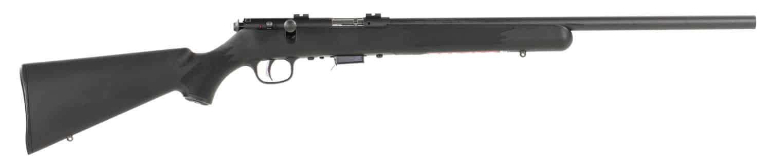 Savage Arms 93200 93 FV Full Size 22 WMR 5+1 21" Matte Black Heavy Barrel, Matte Black Drilled & Tapped Carbon Steel Receiver, Matte Black Fixed Synthetic Stock, Right Hand