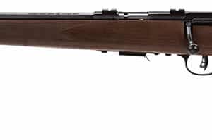 Savage Arms 96717 93R17 GLV Full Size 17 HMR 5+1 21" Matte Black Heavy Varmint Barrel, Matte Black Drilled & Tapped Carbon Steel Receiver, Satin Hardwood Fixed Stock, Left Hand