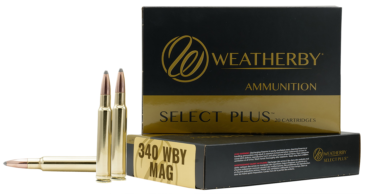 Weatherby B340225TTSX Select Plus 340WthbyMag 225gr Barnes Tipped TSX Lead Free 20 Per Box/10 Case