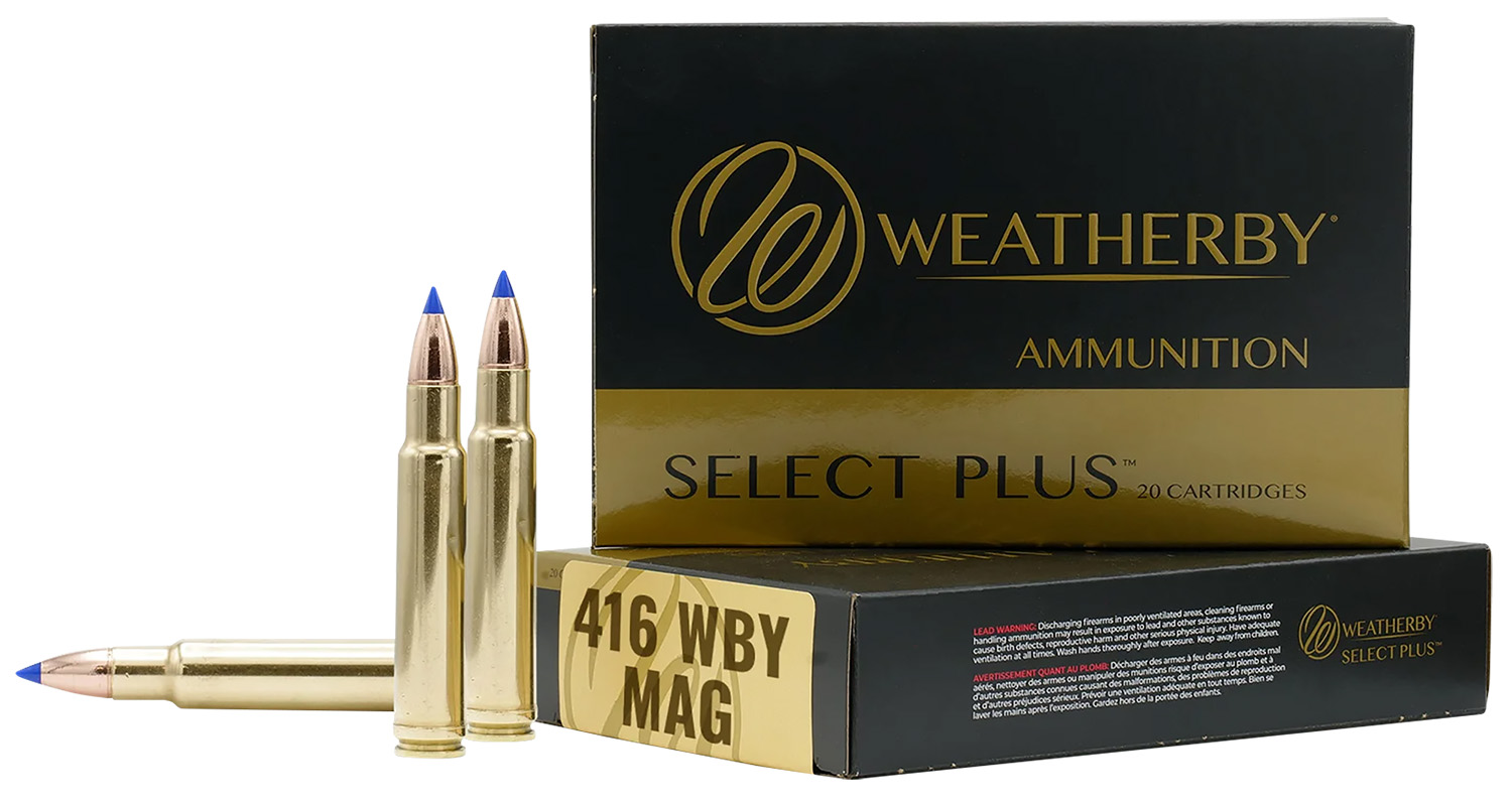 Weatherby B416350TTSX Select Plus 416WthbyMag 350gr Barnes Tipped TSX Lead Free 20 Per Box/10 Case