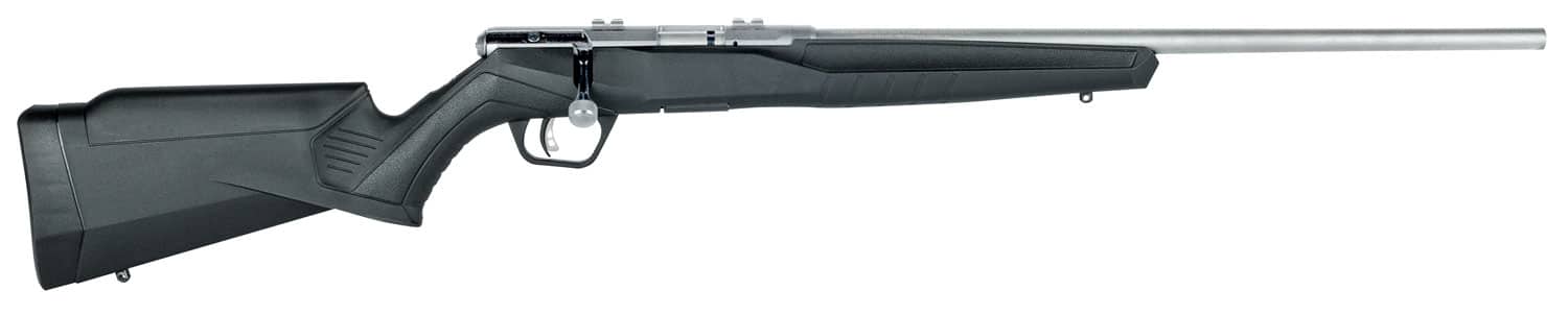 Savage Arms 70202 B Series FVSS Full Size 22 LR 10+1 21" Matte Heavy Button Rifled Barrel, Matte Drilled & Tapped Stainless Steel Receiver, Matte Black Fixed Synthetic Stock, Right Hand