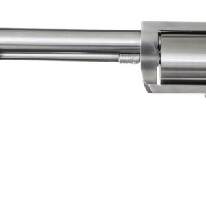 Magnum Research BFR500SW10B BFR Long Cylinder Extra Large 500 S&W Mag 5 Shot 10" Brushed Stainless Steel Barrel, Cylinder & Frame, Bisley White Laminate Grip, Exposed Hammer