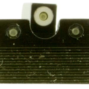 TruGlo TG231G1MW Tritium Pro Low White Outline Tritium Front/Green Tritium Rear/Black Nitride Fortress Frame, Compatible w/Glock MOS, Front Post/Rear Dovetail Mount