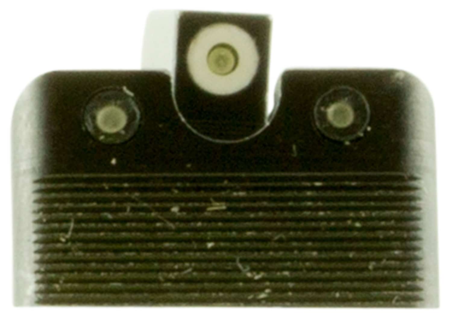 TruGlo TG231G1MW Tritium Pro Low White Outline Tritium Front/Green Tritium Rear/Black Nitride Fortress Frame, Compatible w/Glock MOS, Front Post/Rear Dovetail Mount