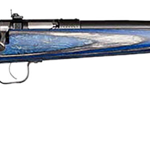 Crickett KSA2222 Youth  22 LR 1rd 16.12" Blued Barrel & Receiver, Fixed Front/Adjustable Rear Peep Sights, Blue Laminate Stock w/11.5" LOP, Rebounding Firing Pin Safety