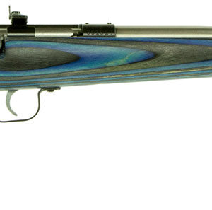 Crickett KSA2223 Youth  22 LR 1rd 16.12" Stainless Steel Barrel, Fixed Front/Adjustable Rear Peep Sights, Blue Laminate Stock w/11.5" LOP, Rebounding Firing Pin Safety