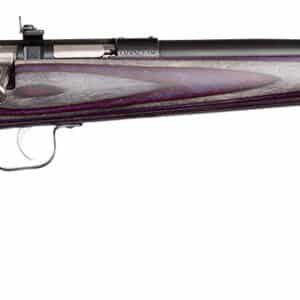 Crickett KSA2227 Youth 22 LR 1rd 16.12" Blued Barrel & Receiver, Fixed Front/Adjustable Rear Sights, Purple Laminate Stock w/11.5" LOP, Rebounding Firing Pin Safety