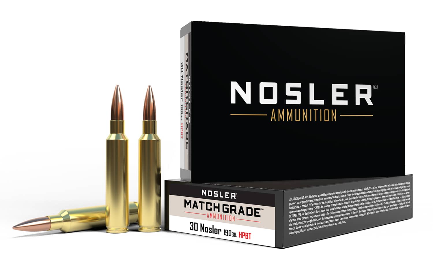 Nosler 60029 Match Grade 30Nosler 190gr Custom Competition Hollow Point Boat Tail 20 Per Box/10 Case