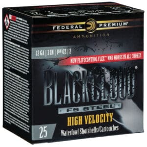 Federal PWBXH1432 Black Cloud FS High Velocity 12Gauge 3" 1 1/8oz 2Shot 25 Per Box/10 Case