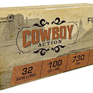 Fiocchi 32LA Cowboy Action 32S&WLong 100gr Lead Wadcutter 50 Per Box/20 Case