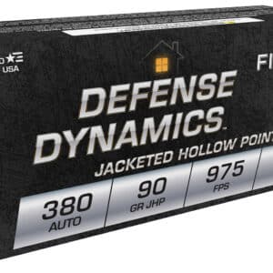 Fiocchi 380APHP Defense Dynamics 380ACP 90gr Jacketed Hollow Point 50 Per Box/20 Case