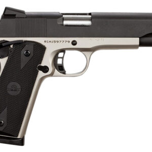 Rock Island 51447 Rock Standard FS 45 ACP Caliber with 5" Barrel, 8+1 Capacity, Nickel Finish Steel Beavertail Frame, Serrated Black Parkerized Steel Slide & Black Rubber Grip