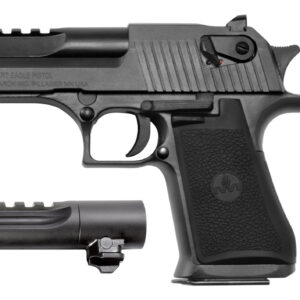 Magnum Research DE50WB6 Desert Eagle Mark XIX Conversion Combo 44 Rem Mag, 50 AE 6" 7+1, 8+1 Black Carbon Steel Frame & Slide Black Rubber Grip