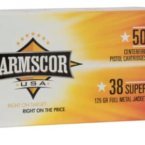 Armscor FAC38SUPER1N USA 38Super 125gr Full Metal Jacket 50 Per Box/20 Case