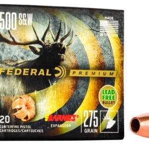 Federal P500XB1 Premium 500S&W Mag 275gr Barnes Expander BRX 20 Per Box/10 Case