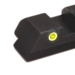 AmeriGlo GL121 Classic Tritium Sight Set for Glock Green Tritium White Outline Front Sight-Yellow Tritium White Outline Rear Sight