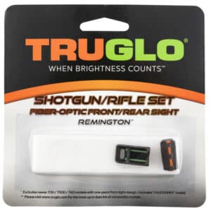 TruGlo TG110W Fiber-Optic Sights For Remington  Black | Red Fiber Optic Front Sight | Green Fiber Optic Rear Sight