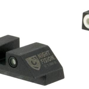 Night Fision GLK001003WGW Tritium Night Sights For Glock Green Tritium White Outline Front Sight- Green Tritium White Outline Rear Sight Glock 17/17L/19/22