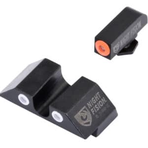Night Fision GLK001007OGW Tritium Night Sights For Glock Green Tritium Orange Outline Front Sight- Green Tritium White Outline Rear Sight Glock 17/17L/19/22